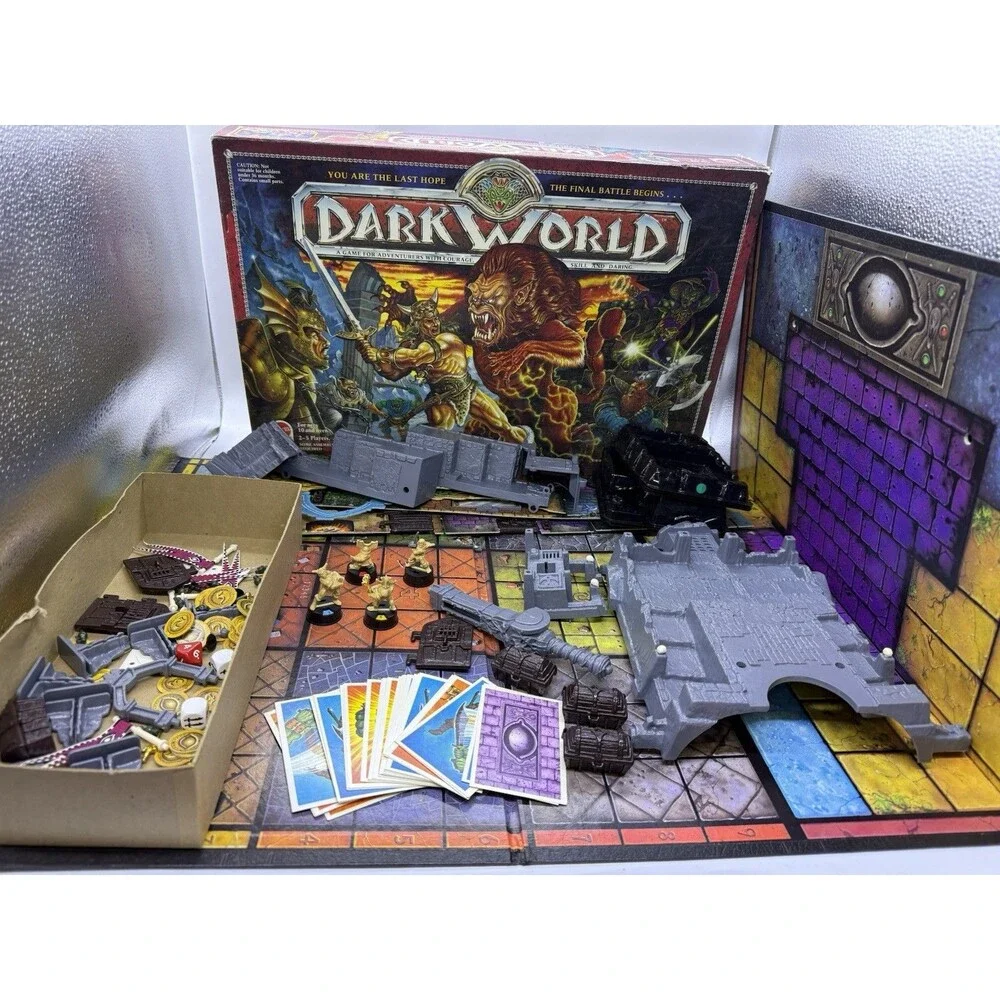 Vintage 1992 Mattel Dark World Board Game READ